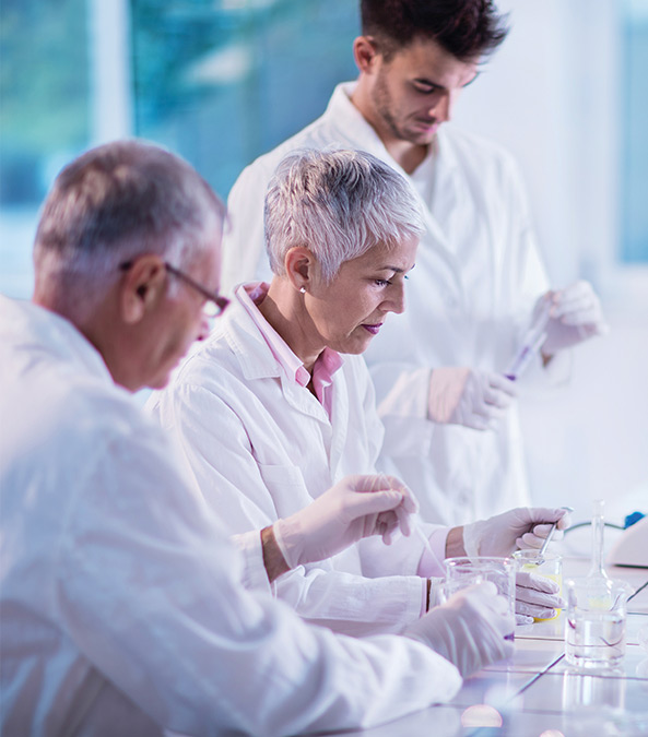 lab workers